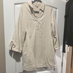 Entro Cream Denim Dress